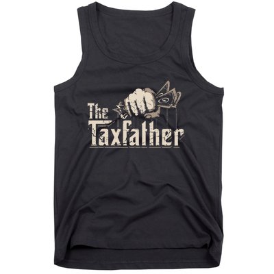 The TaxFather Funny Vintage Taxation CPA Accountant Dad Tax Tank Top