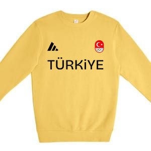 Turkiye Turkey Flag Turkish Shooting Team Sports Premium Crewneck Sweatshirt