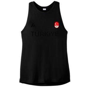 Turkiye Turkey Flag Turkish Shooting Team Sports Ladies PosiCharge Tri-Blend Wicking Tank