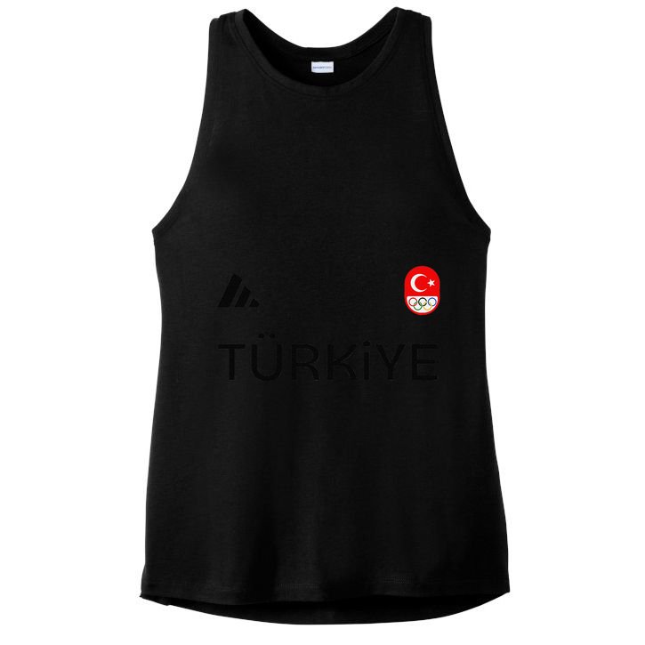 Turkiye Turkey Flag Turkish Shooting Team Sports Ladies PosiCharge Tri-Blend Wicking Tank