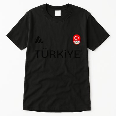 Turkiye Turkey Flag Turkish Shooting Team Sports Tall T-Shirt