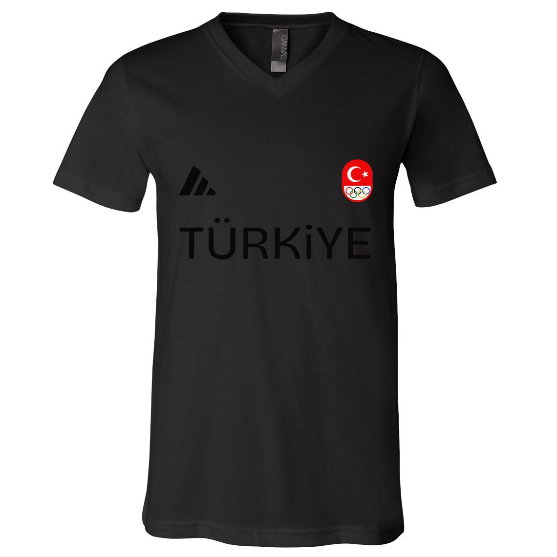 Turkiye Turkey Flag Turkish Shooting Team Sports V-Neck T-Shirt
