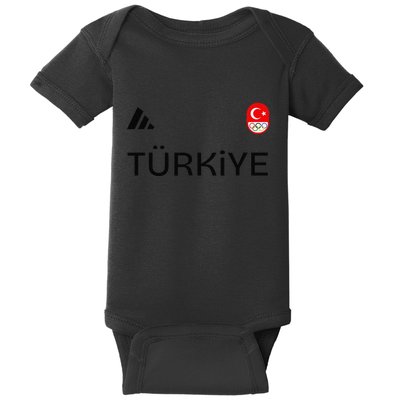 Turkiye Turkey Flag Turkish Shooting Team Sports Baby Bodysuit