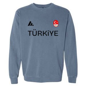 Turkiye Turkey Flag Turkish Shooting Team Sports Garment-Dyed Sweatshirt