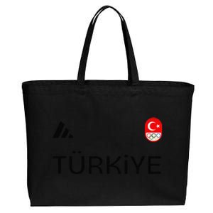 Turkiye Turkey Flag Turkish Shooting Team Sports Cotton Canvas Jumbo Tote