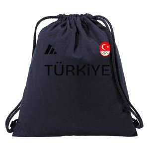 Turkiye Turkey Flag Turkish Shooting Team Sports Drawstring Bag