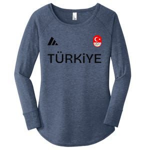 Turkiye Turkey Flag Turkish Shooting Team Sports Women's Perfect Tri Tunic Long Sleeve Shirt