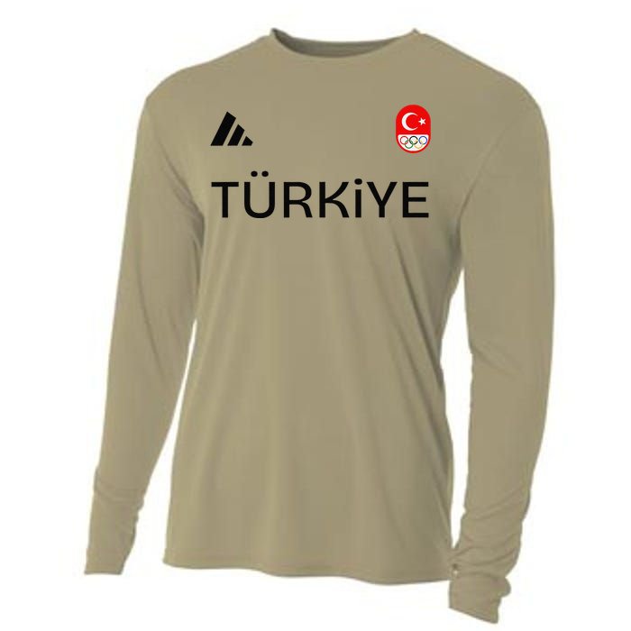 Turkiye Turkey Flag Turkish Shooting Team Sports Cooling Performance Long Sleeve Crew