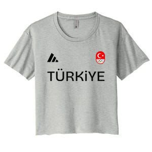 Turkiye Turkey Flag Turkish Shooting Team Sports Women's Crop Top Tee