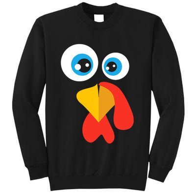 Thanksgiving Turkey Face Gift Idea Sweatshirt