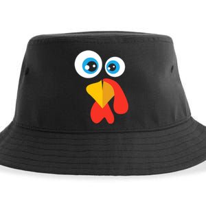 Thanksgiving Turkey Face Gift Idea Sustainable Bucket Hat