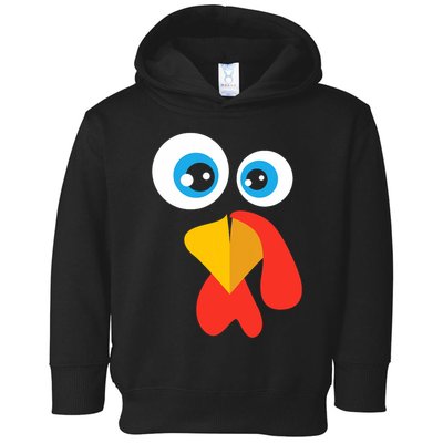 Thanksgiving Turkey Face Gift Idea Toddler Hoodie