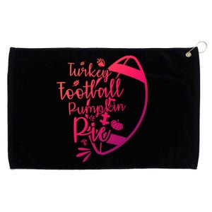 Thanksgiving Turkey Football Pumpkin Pie Gift Grommeted Golf Towel