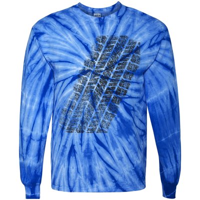 Tire Track Funny Halloween Tie-Dye Long Sleeve Shirt