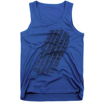 Tire Track Funny Halloween Tank Top