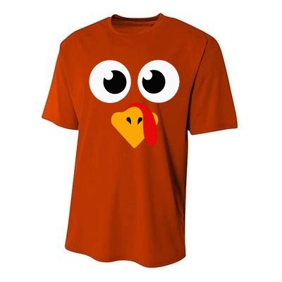 Thanksgiving Turkey Face Matching Family Performance Sprint T-Shirt