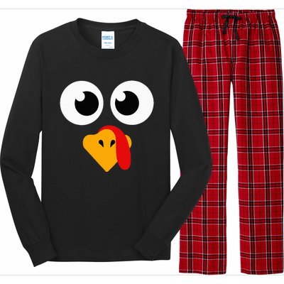 Thanksgiving Turkey Face Matching Family Long Sleeve Pajama Set