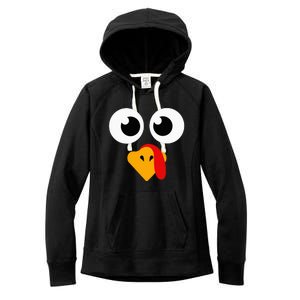 Thanksgiving Turkey Face Matching Family Women's Fleece Hoodie