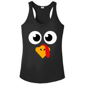 Thanksgiving Turkey Face Matching Family Ladies PosiCharge Competitor Racerback Tank