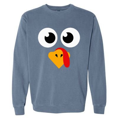 Thanksgiving Turkey Face Matching Family Garment-Dyed Sweatshirt