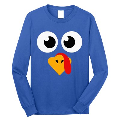 Thanksgiving Turkey Face Matching Family Long Sleeve Shirt