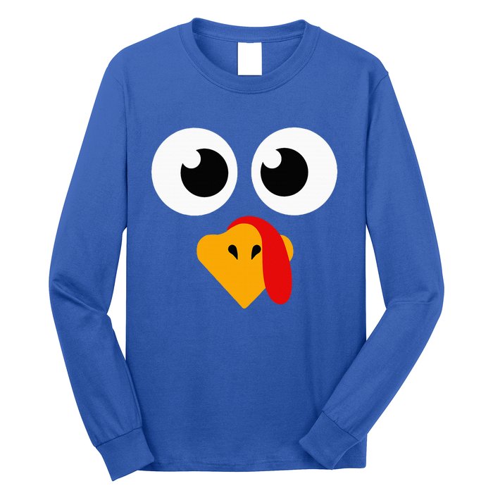 Thanksgiving Turkey Face Matching Family Long Sleeve Shirt