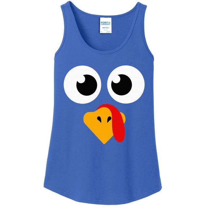 Thanksgiving Turkey Face Matching Family Ladies Essential Tank