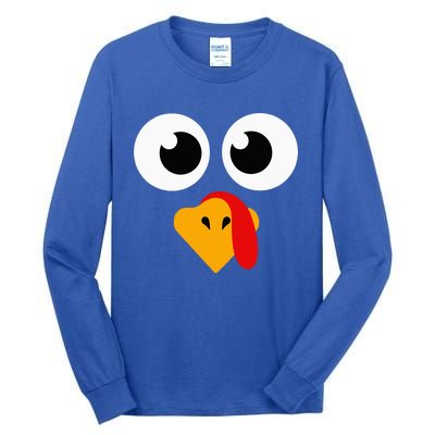 Thanksgiving Turkey Face Matching Family Tall Long Sleeve T-Shirt