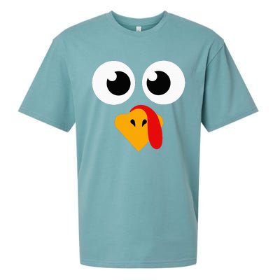 Thanksgiving Turkey Face Matching Family Sueded Cloud Jersey T-Shirt