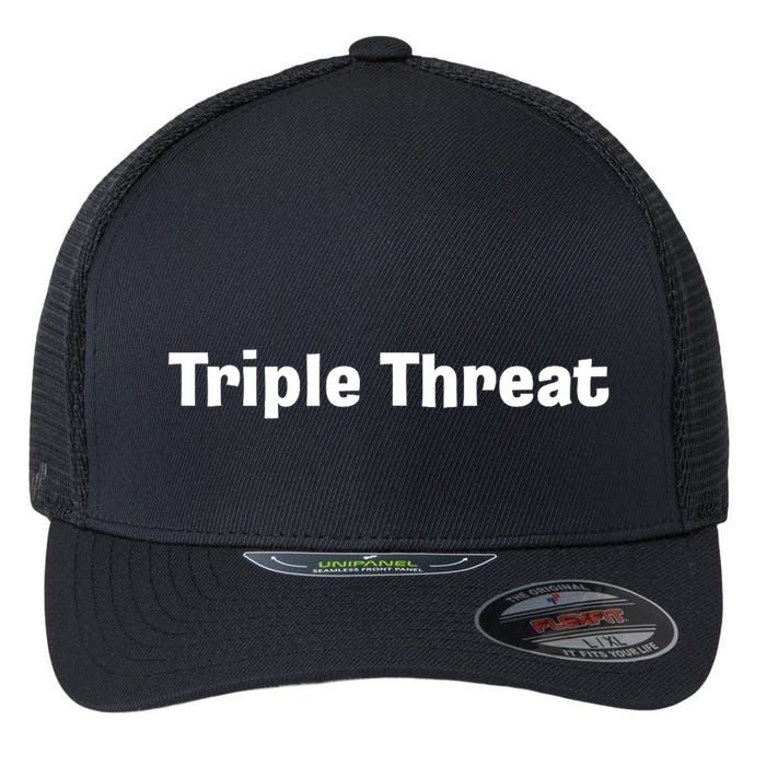 Triple Threat For Trio Of Guitar Playing Buds Or Triplets Flexfit Unipanel Trucker Cap