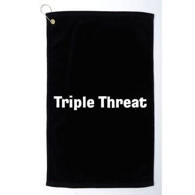 Triple Threat For Trio Of Guitar Playing Buds Or Triplets Golf Towel