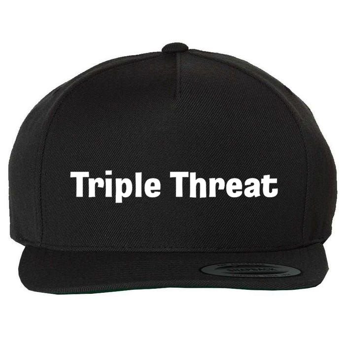 Triple Threat For Trio Of Guitar Playing Buds Or Triplets Wool Snapback Cap