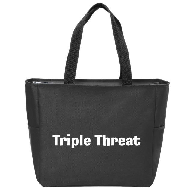 Triple Threat For Trio Of Guitar Playing Buds Or Triplets Zip Tote Bag