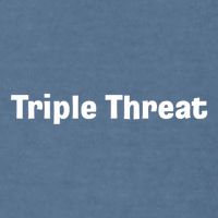 Triple Threat For Trio Of Guitar Playing Buds Or Triplets Garment-Dyed Sweatshirt