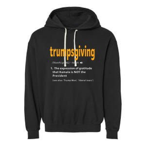 Trump Thanksgiving Funny Turkey Day Trump Won Garment-Dyed Fleece Hoodie