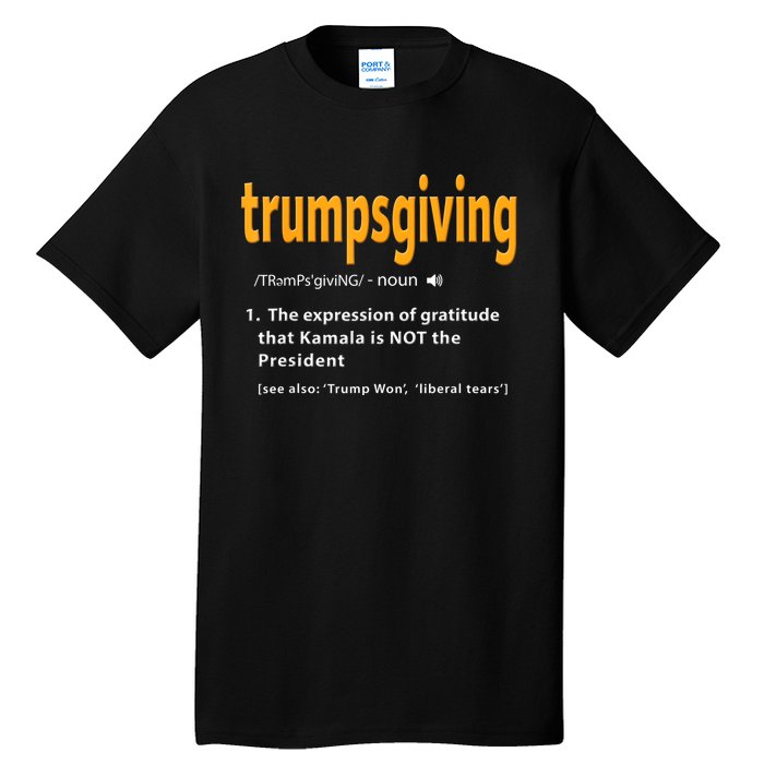 Trump Thanksgiving Funny Turkey Day Trump Won Tall T-Shirt