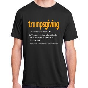 Trump Thanksgiving Funny Turkey Day Trump Won Adult ChromaSoft Performance T-Shirt