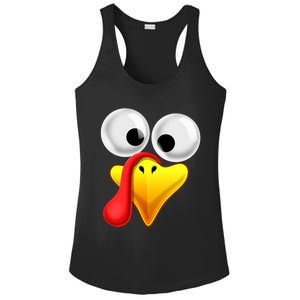 Thanksgiving Turkey Face Matching Family Costume Gift Ladies PosiCharge Competitor Racerback Tank