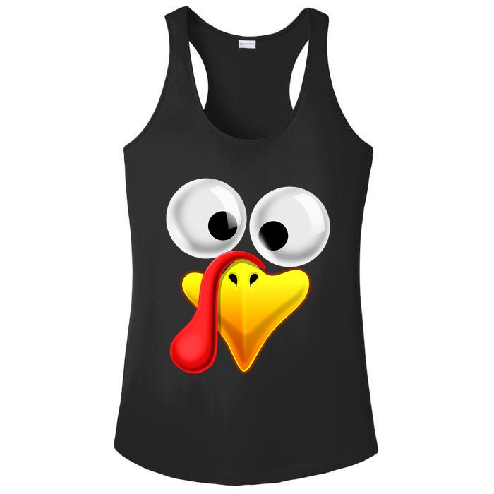 Thanksgiving Turkey Face Matching Family Costume Gift Ladies PosiCharge Competitor Racerback Tank