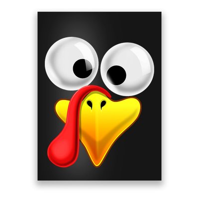Thanksgiving Turkey Face Matching Family Costume Gift Poster