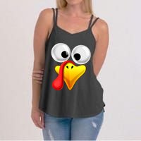 Thanksgiving Turkey Face Matching Family Costume Gift Women's Strappy Tank