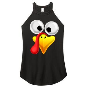 Thanksgiving Turkey Face Matching Family Costume Gift Women's Perfect Tri Rocker Tank