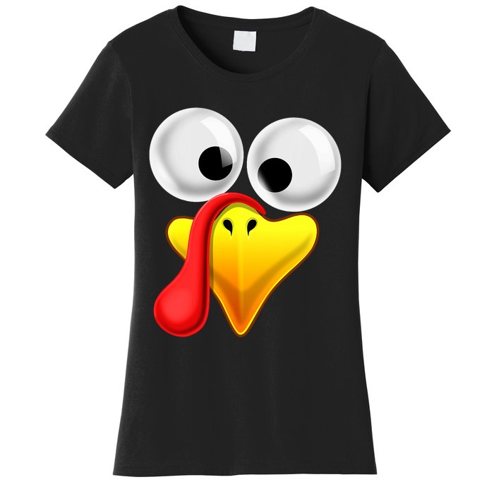 Thanksgiving Turkey Face Matching Family Costume Gift Women's T-Shirt