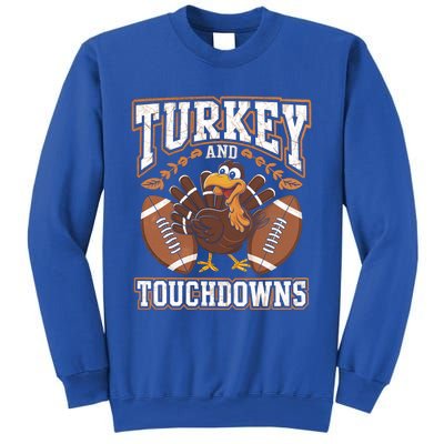 Turkey Touchdowns Football Holiday Celebration Fun Gift Sweatshirt