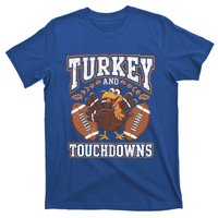 Turkey Touchdowns Football Holiday Celebration Fun Gift T-Shirt