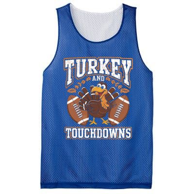 Turkey Touchdowns Football Holiday Celebration Fun Gift Mesh Reversible Basketball Jersey Tank