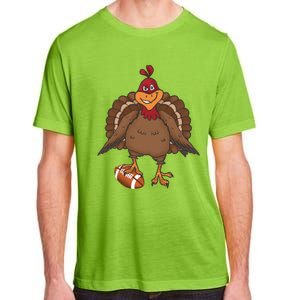 Thanksgiving Turkey Football Great Gift Adult ChromaSoft Performance T-Shirt