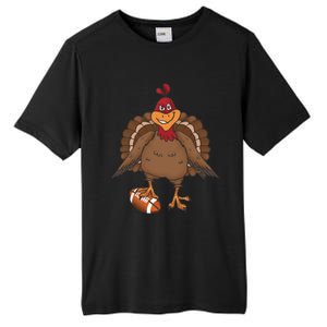 Thanksgiving Turkey Football Great Gift Tall Fusion ChromaSoft Performance T-Shirt