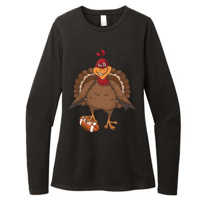 Thanksgiving Turkey Football Great Gift Womens CVC Long Sleeve Shirt