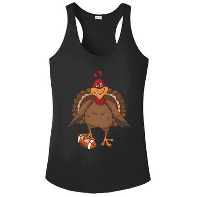 Thanksgiving Turkey Football Great Gift Ladies PosiCharge Competitor Racerback Tank